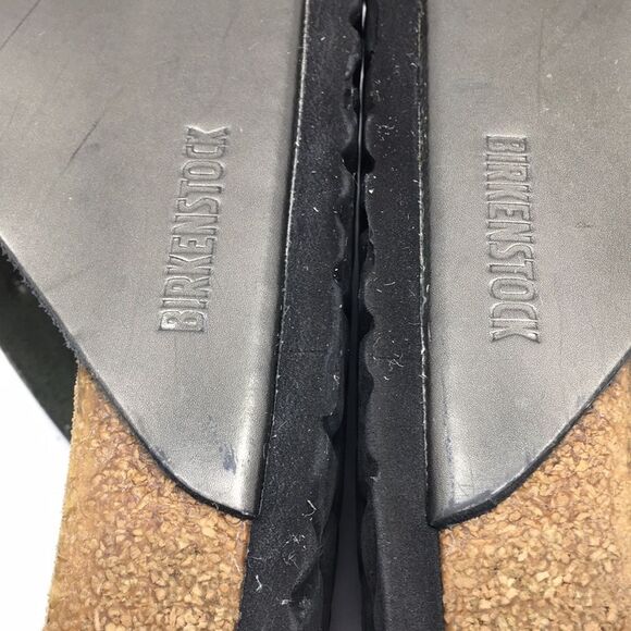 Birkenstock Arizona Birko-Flor Metallic Champagne Light Gold Soft Footbed EU 38 - Picture 11 of 16